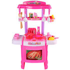 Kids Kitchen Pretend Play Toy Set Gift With Stove Cooking Utensils Lights Sounds