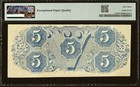 Pmg Au 53  T-60 1863 Confederate States  5 Civil War Obsolete Banknote Currency