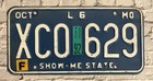 1992 Missouri Truck License Plate Pair Xc0 629 Blue   White