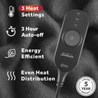 Sunbeam Heated Blanket Electric Throw  Grey Gray Slate