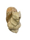 Ceramic Squirrel Pottery Figurine - Neutral  Farmhouse  Cottage  Fall Decor Vtg