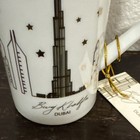 Burj Khalifa At The Top Dubai Skyscraper Skyline Coffee Mug Tea Cup White Gold