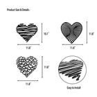 Set Of 3 Heart Wall Decor Unique Metal Art Designs For Bedroom  Living Room     