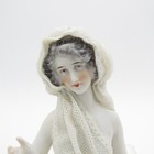 Super Rare Antique Half Doll  Hands Away  Wearing A Lace Scarf  Germany