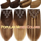 Double Weft Real Thick Clip In 100  Remy Human Hair Extensions 8pieces Full Head