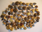 Antique Vintage Lot 100 Metal Figural Buttons Assorted Makers sizes ages metals