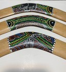Scratch   Dent Set Of Three Aboriginal Dot Painted Boomerangs