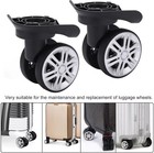 1-pack Replacement Luggage Wheels For Trolley Case - Durable  Mute  Easy To Inst
