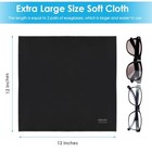 6pcs Large Eyeglass Cleaning Cloths  12 X12 In Screen Cleaner