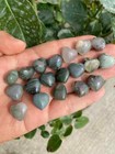 10pc Natural Blood Stone Mini Heart Hand-carved Quartz Crystal Reiki Gift