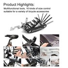 16 In 1 Bicycle Multi Tool Bike Repair Kit Allen Wrench Socket Screwdriver