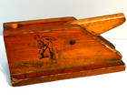 Anitque Wooden Fun Go Kat Stick Ball Baseball Pitcher Game Patented April 1918
