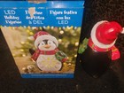 Penguin Led Holiday Christmas Night Light Figurine Battery Operate With Box