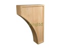 - 14  Corbel Traditional Rubberwood Bracket - 1 Pc  c-004-l-rw 