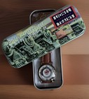 Lionel Train Watch New 1998 Train Whistle Sounds Brown Leather Wristwatch W tin