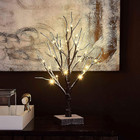 Pre Lit Tabletop Snow Dusted Tree With Timer 24led 18in Battery Operated For Chr