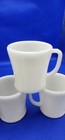 6 Vintage Fire King Ivory Restaurant Ware Coffee Mugs D Handle Flat Bottom 