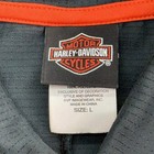 Harley-davidson Polo Shirt Mens L Grey San Jacinto Pasadena Tx Embroidered Logo