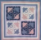 Vtg  Wamsutta   basket Design   Quilt Pattern   Cotton Fabric Block   7 5 x7 5 