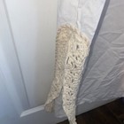 Skemo   White Tan Crochet White Long Cover Up  Duster Size Large