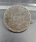 Xxx8 Seated Liberty Quarter Silver Engraved Love Token   Pin - Fm Initials Logo