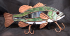Htf Smallmouth Bass Stained Glass And Copper Window Suncatcher Wall Hanging Rare