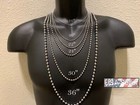 1 5 2 4 3 2 4 4 5 6mm 15 -108  Stainless Steel Silver Ball Chain Necklace