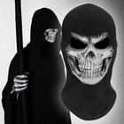 Motorcycle Balaclava Ghost Skull Face Mask Shield Windproof Ski Mask Neck Warmer
