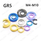 Colorful Titanium Gr5 Metric Flat Washer M4 M5 M6 M8 M10