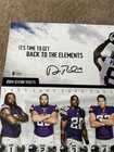 Adam Thielen Auto Minnesota Vikings 2014 Season Ticket Sheet Beckett Witnessed