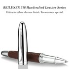 Beiluner 318 Luxury Leather Pen  Hand-stitched 1 Count  pack Of 1   Brown
