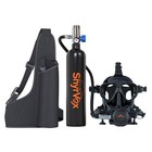 Portable Scuba Tank Mask Kit 1l Mini Lung Tank With Full Face Snorkel Mask