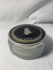 Vintage Round Dresser Powder Jar Vanity Glass Art Deco- As Is
