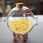 Clear Money Saving Box Pig Coin Bank Container Box Piggy Bank For Golden Beans