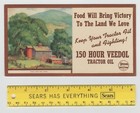 Vintage Veedol Tractor Gas   Oil Wwii Rationing Advertising Ink Blotter Unused