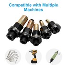 5x Manual Rivet Nut Tool Adapter Carbon Steel Flat Head Threaded Insert Nuts Set