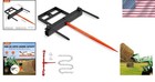 Heavy-duty 39  Tractor Hay Spear With Stabilizer Spears   Quick Attach Chain