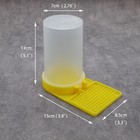 Water Feeder For Baby Bird Button Quail Small Pet Bird Cage Drinker Yellow