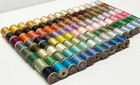 Lot Of 115 Coats   Clark s Thread 125yd Wooden Spools Mix Colors New used