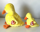Ty Beanie Buddy And Baby Quackers Duck Set Of 2 Retired