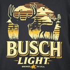 Busch Light Deer Beer Shirt Mens Large L Black Hunting Distressed Casual Nwt B