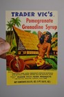 Vintage Trader Vic s Pomegranate Grenadine Syrup Label Nude Woman Tiki Hawaii