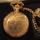 Valdawn Elvis Musical Gold Tone Full Hunter Manual Pocket Watch W  Chain Box