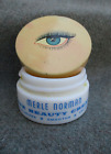 Vintage 1950s Merle Norman Cosmetics Eye Beauty Creme Glass Jar W Creepy Tin Lid