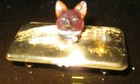 Jewelry Box - Pill Holder - Container - Gilded Brass - Sculpture - Fox