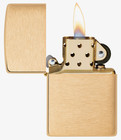Zippo Windproof Brushed Brass Lighter   204b  New In Box