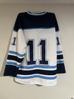  11 Game Used Worn University Of Maine Umaine Black Bears White Jersey