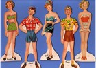 Original Vintage Uncut 1949 The Gang Paper Dolls Boxed Set  Rare   Nostalgic