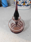 Vintage Art Glass Perfume Bottle   Stopper Amethyst  Dist By Mag Parfums