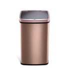 Touchless Motion Sensor Trash Can Gold Stainless Steel  3 Gallon Kitchen Garbage